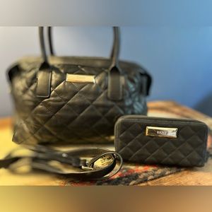 DKNY black bag and matching wallet